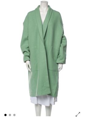 Vince Mint Green Oversized Shawl Collar Coat